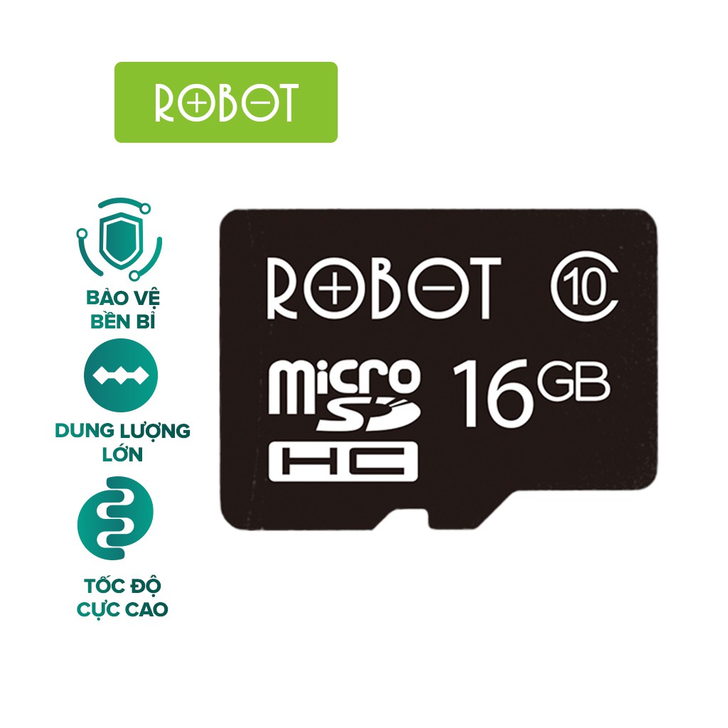  Thẻ Nhớ Micro SD ROBOT TF Card 16GB/ 32GB/ 64GB - Dành Cho Nhiều Loại Thiết Bị Camera, Laptop, Loa, Điện Thoại 