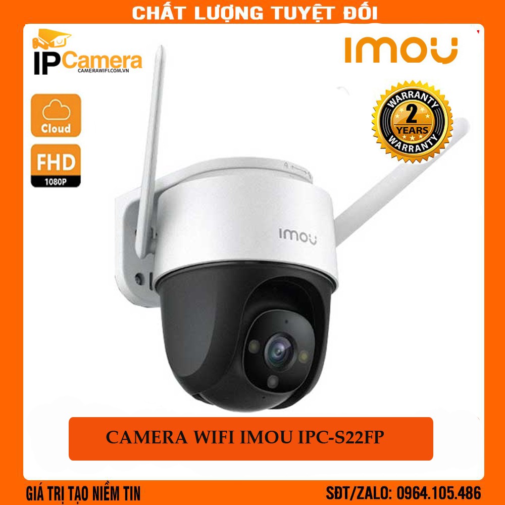 Camera IP Wifi Imou ngoài trời IPC-S22FP- Tích hợp báo động , Độ nét cao Full HD ban đêm có màu | BigBuy360 - bigbuy360.vn