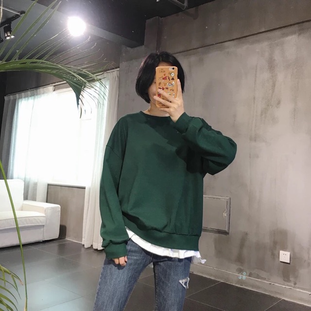 ( Mua 1 tặng 1 phần quà ) KÈM HÌNH THẬT, DÁNG ULZzang, có BIGSIZE ngoại cỡ, Áo sweater PHỐI LOGO TAY | BigBuy360 - bigbuy360.vn