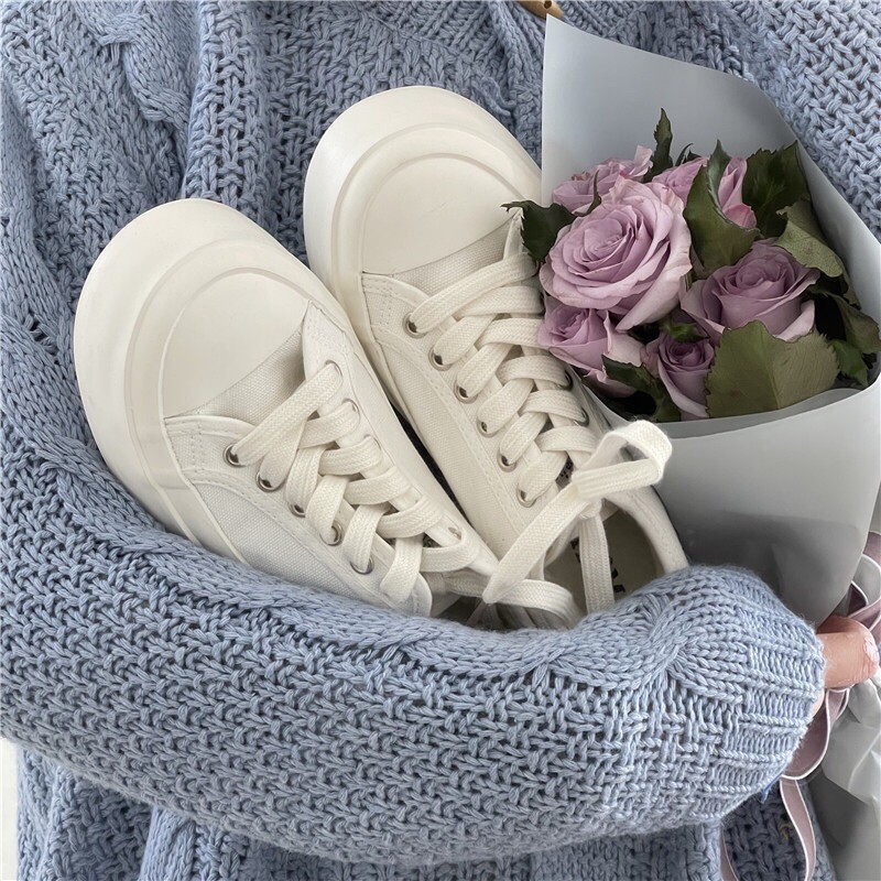 Giày thể thao nữ sneaker đế bánh mì thấp cổ, Giày thể thao nữ cực chất dáng basic Mã Ml01158