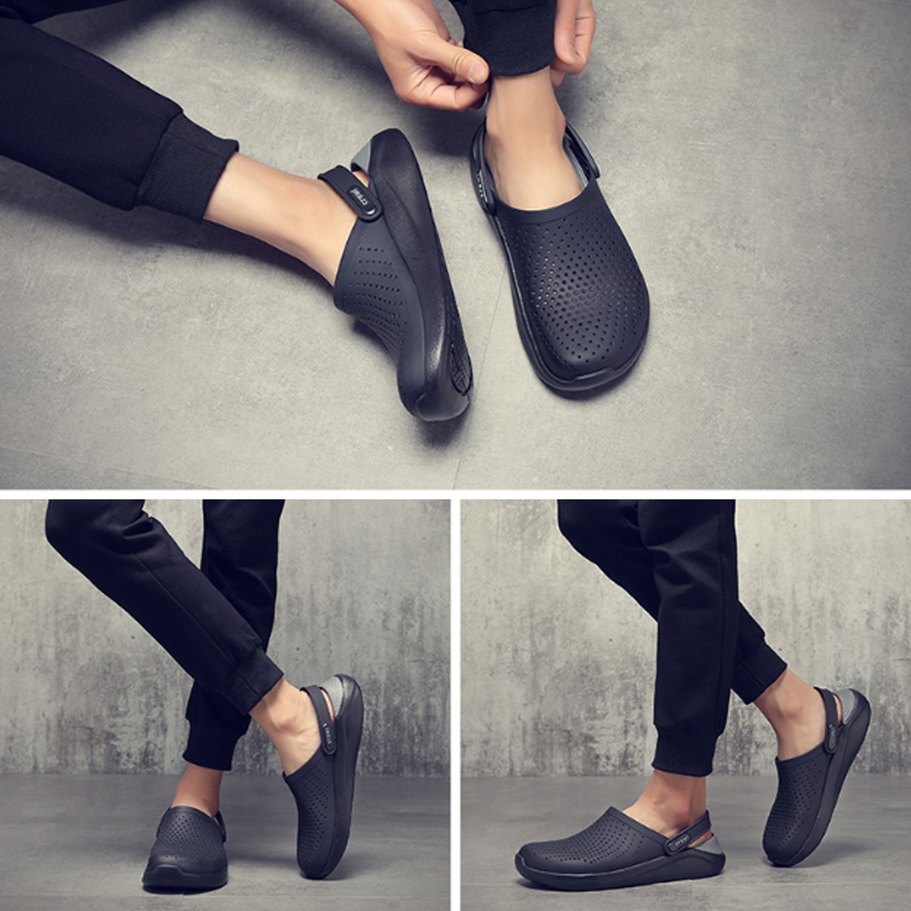 Dép Cross Literide Nam Nữ màu full Đen, Hàng loại 1 full tag, full box hãng | BigBuy360 - bigbuy360.vn