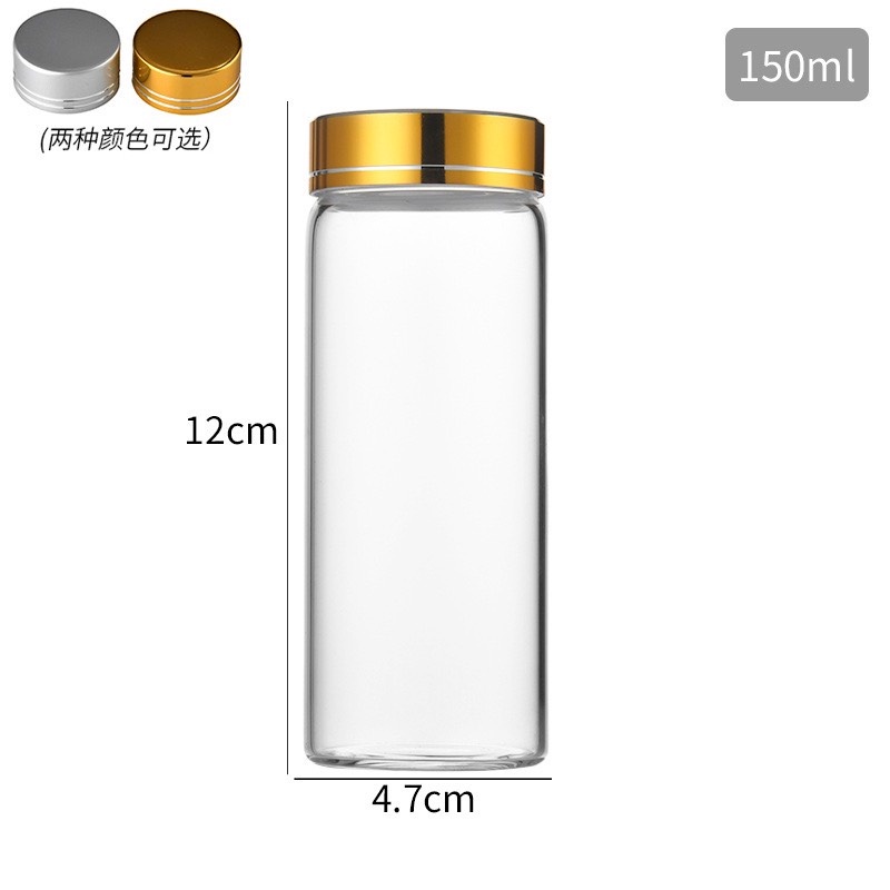 Lọ -Hũ 4.7*12cm thủy  tinh đựng vòng trầm hương , đông trùng hạ thảo, saffron