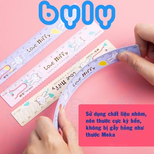 Thước kẻ nhôm bền đẹp không gãy Love Miffy M&G FRL96053 - ByLy Store
