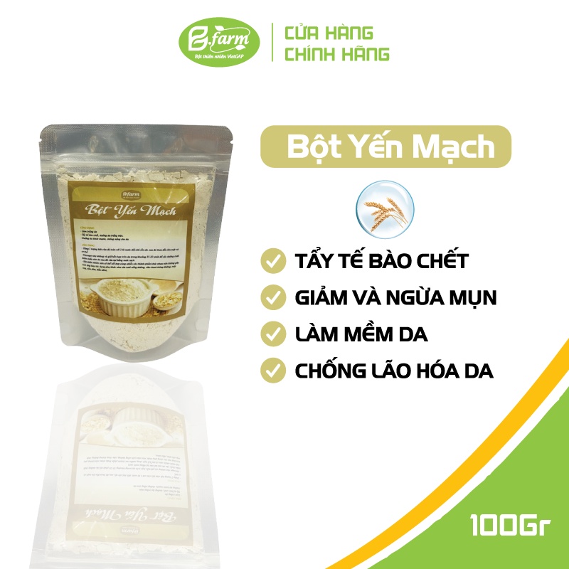 Bột yến mạch nguyên chất 🔥 LOẠI TỐT 🔥 bột yến mạch đắp mặt nạ giúp da mềm mịn và khỏe mạnh_100gr