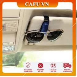 Kẹp treo kính kẹp nhựa giữ kính đen, gắn trong xe hơi - CAFU VN