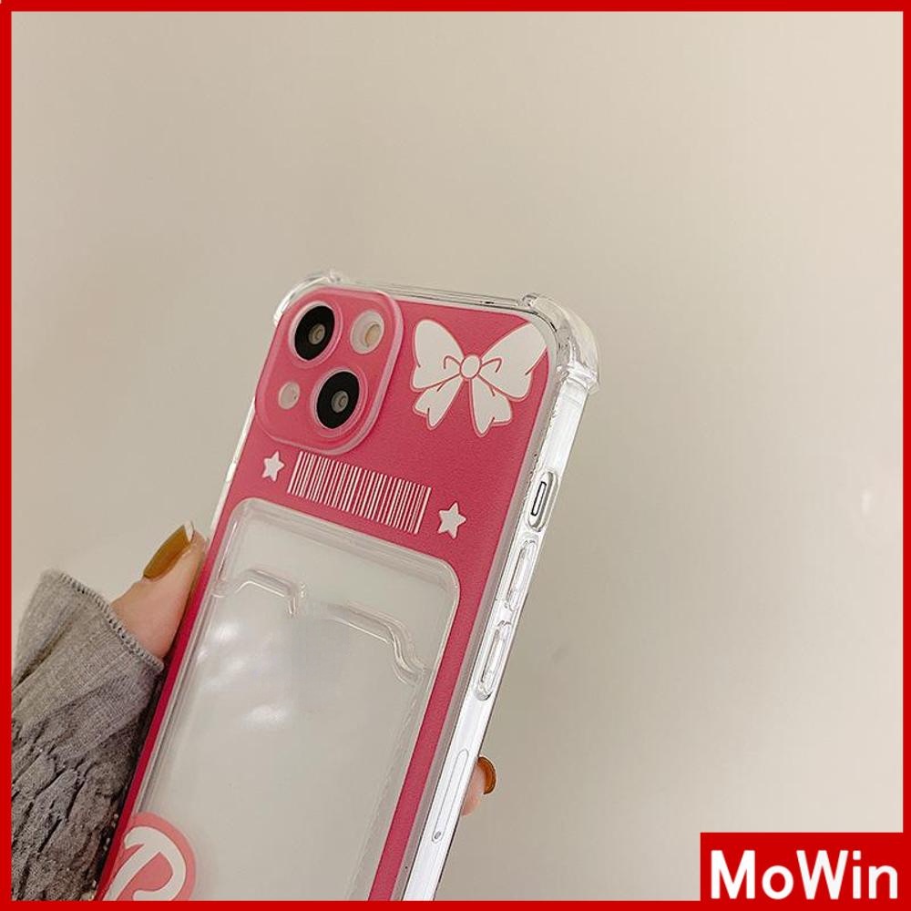 Ốp Điện Thoại Silicon Mềm Trong Suốt Có Ngăn Đựng Thẻ Và Tấm Bảo Vệ Camera Chống Sốc Cho iPhone 13 Pro Max 12 11 7 Plus