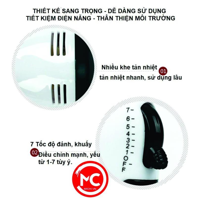 Máy Đánh Trứng Cầm Tay Mini Cao Cấp Với 7 Tốc Độ Cực Mạnh - Hoạt Động Êm Ái