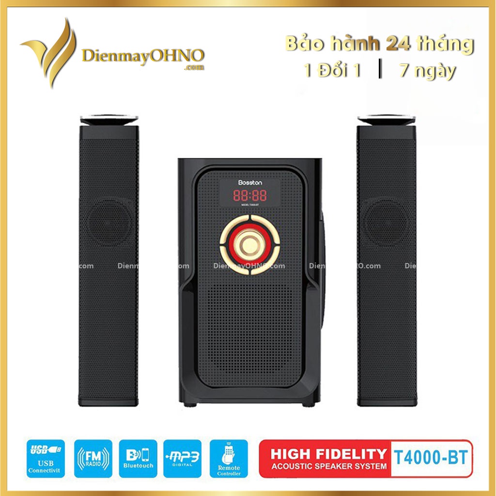 Bộ Loa Máy Tính Bluetooth Để Bàn Bosston T3500 Loa Sub Vi Tính Nghe Nhạc Laptop PC Chính Hãng