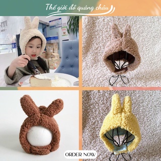 Mũ len tai cừu cài cúc mẫu cực đẹp cực ấm cho bé trai bé gái siêu kute (104)