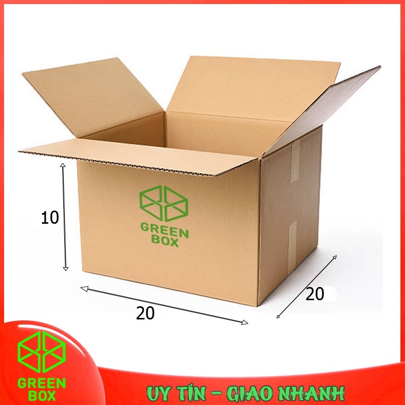 Bộ 10 Hộp Carton 20x20x10 Cm Thùng Carton Giá Rẻ