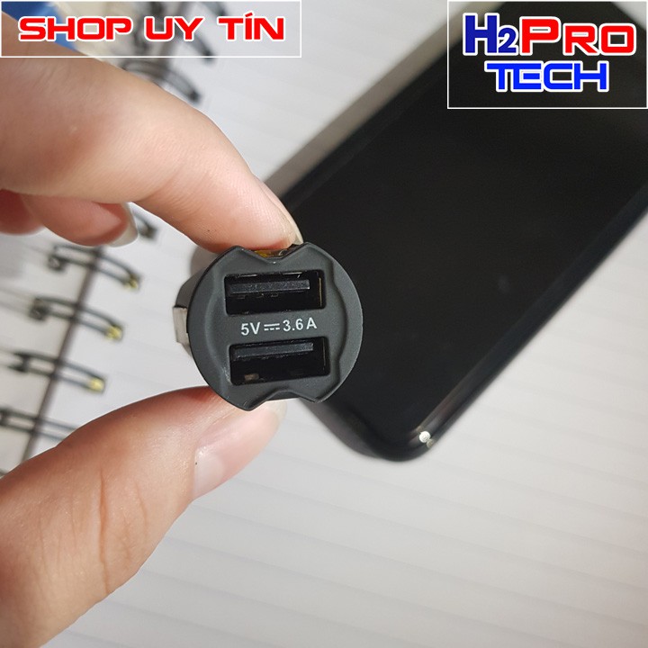 CỦ SẠC TRÊN Ô TÔ WAVE 5V 3.6A MAX 2 CỔNG USB