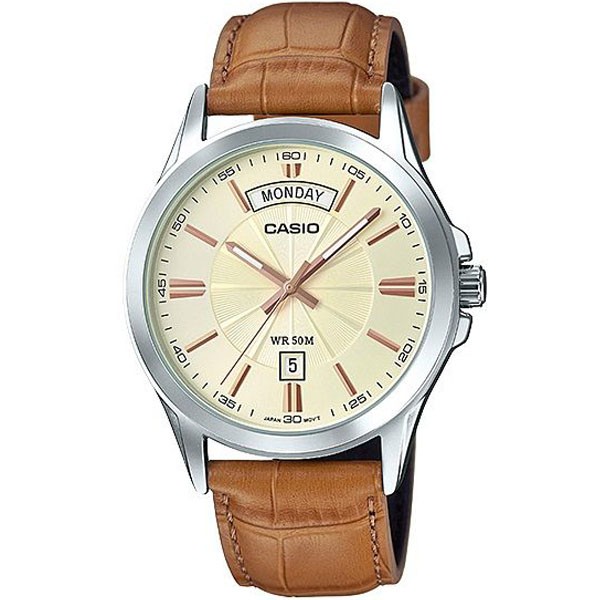 Đồng hồ nam CASIO chính hãng MTP-1381L, dây da