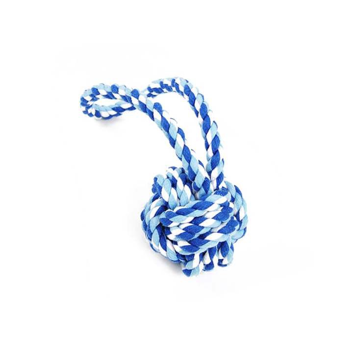 Đồ chơi bóng dây thừng cỡ nhỏ cho chó gặm Kún Miu kích cỡ 6.5*22cm nhiều màu sắc