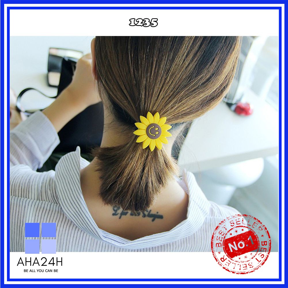 BUỘC TÓC TRÒN HOA HƯỚNG DƯƠNG SMILE CUTE AH1235