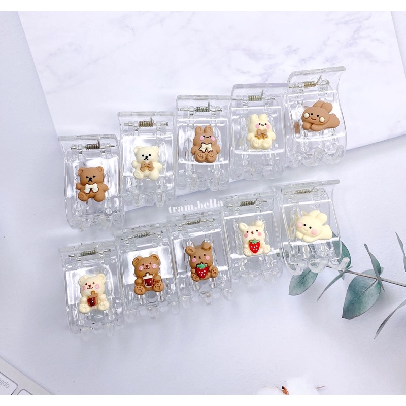 kẹp tóc càng cua hình dễ thương kẹp càng cua 5 răng 3 răng nhiều hình