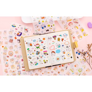 Set 6 Tấm Sticker Tiểu Bạch