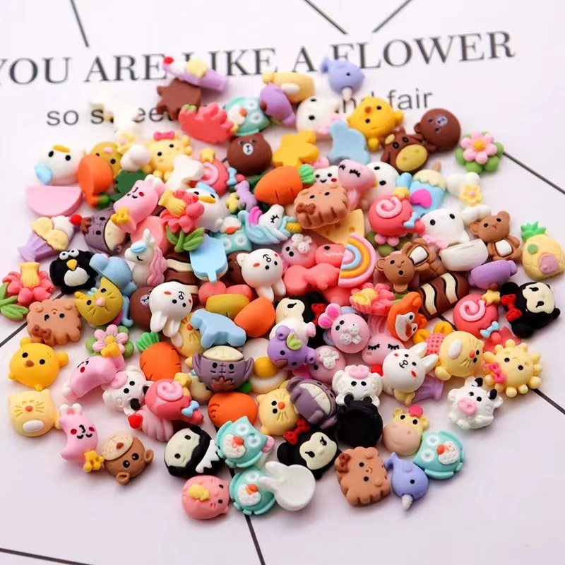 Bộ 20 Phụ Kiện Trang Trí Móng Tay 3D Hình Động Vật Hoạt Hình Dễ Thương