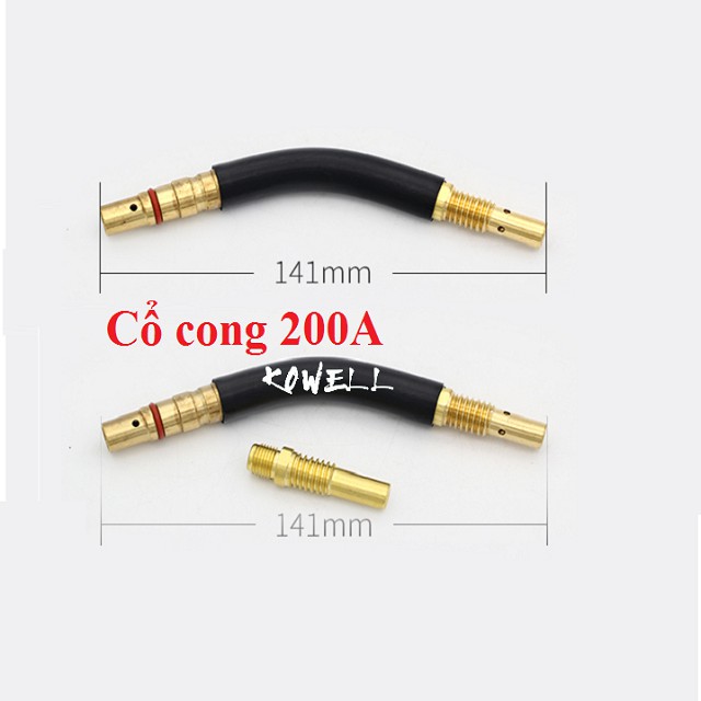 Cổ cong mỏ hàn mig 15ak - 200A - 24Kd-25AK-36KD-350-501D Phụ kiện máy hàn