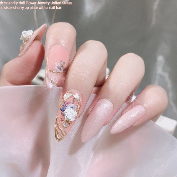 Set 5 Hoa Pha Lê Trắng Ngọc Và Cầu Vòng