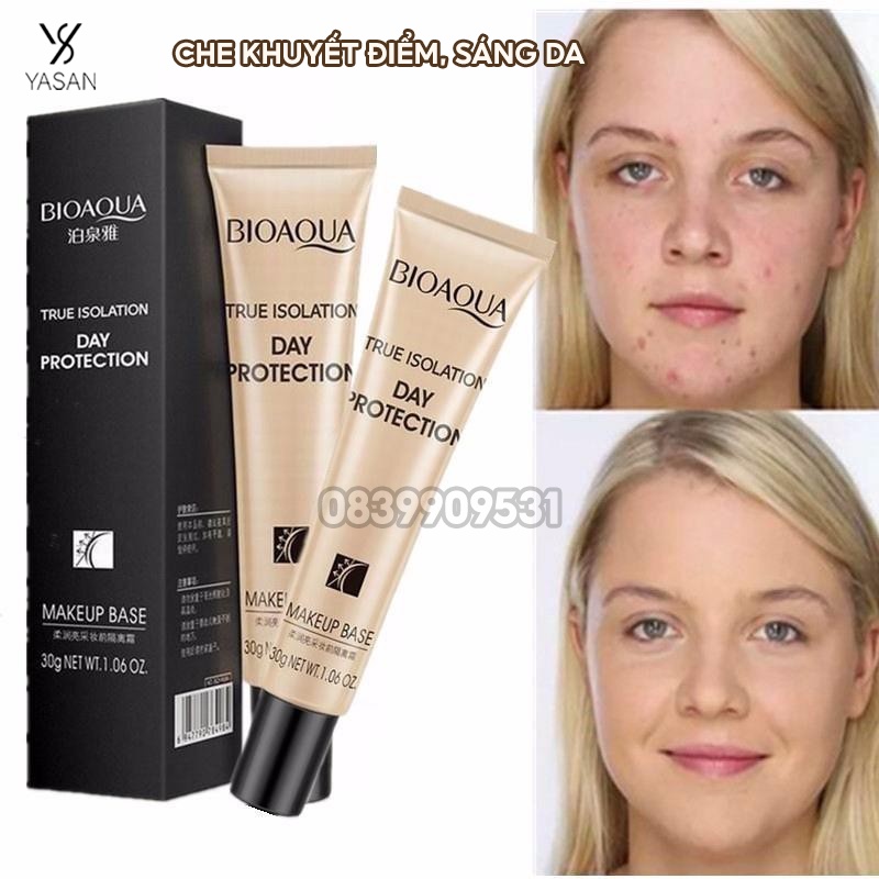 Kem Lót Kem Nền Trang Điểm Bioaqua True Isolation Make Up Base bảo vệ da mịn mướt Yasan