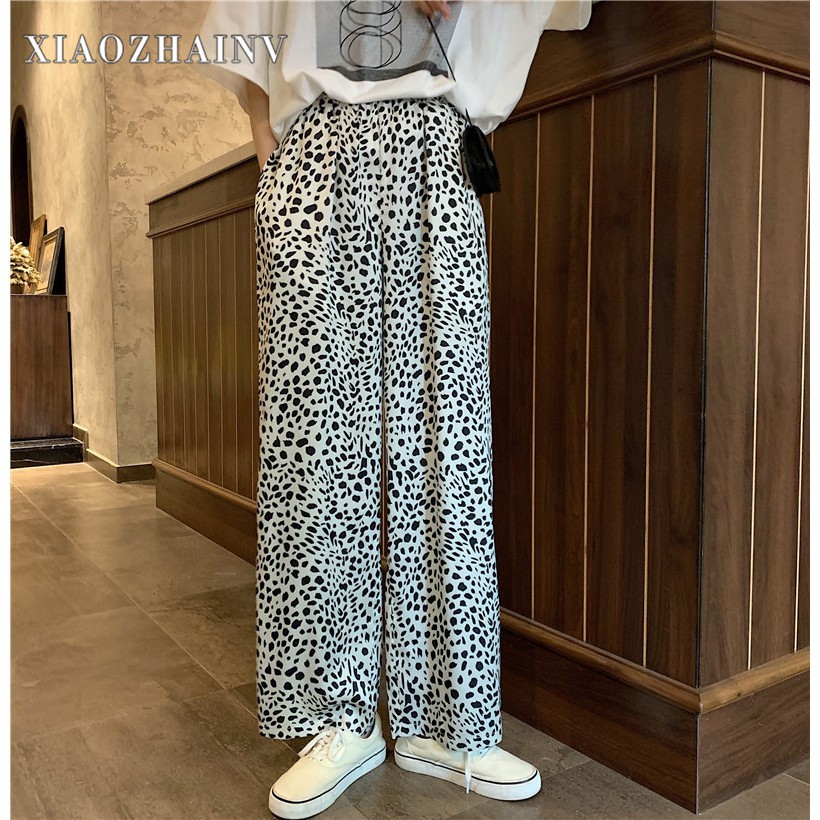 Quần Ống Rộng Xiaozhainv Họa Tiết Da Báo Thời Trang Dành Cho Nữ | BigBuy360 - bigbuy360.vn