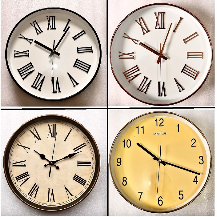 Đồng hồ treo tường 30cm quartz cao cấp kim trôi