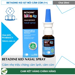 BETADINE KIDS Cold Nasal Spray - Dung dịch xịt mũi ngừa cảm cúm cho trẻ từ 1 tuổi (betadin)