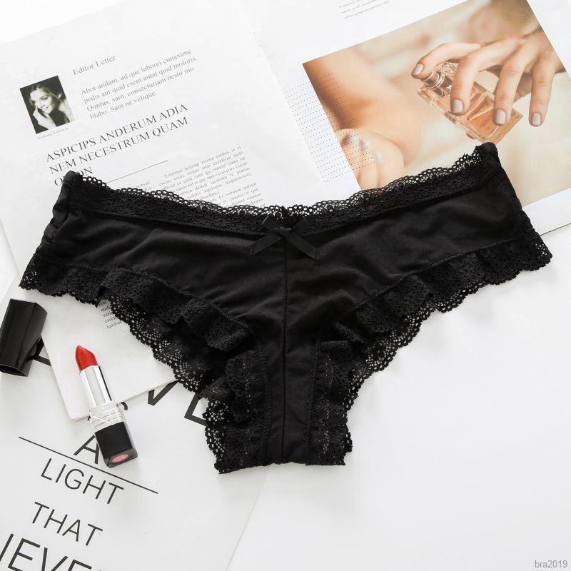 Quần lót ren hoa lưng thấp thiết kế màu sắc thanh lịch