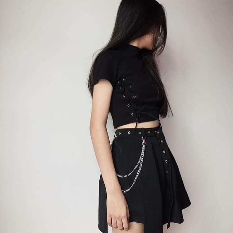 Thắt lưng khoen kèm chain