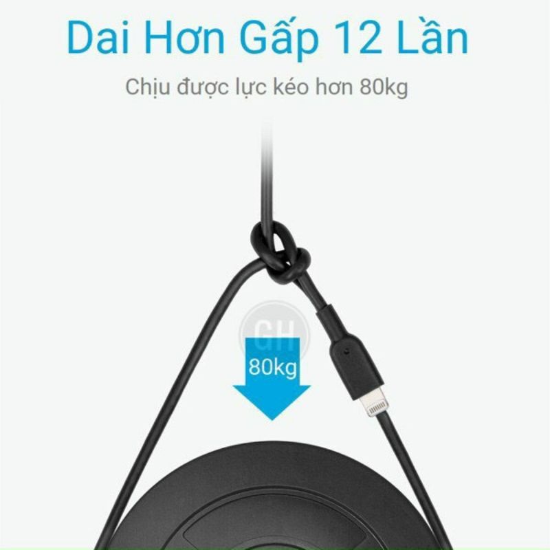 Cáp iphone hàng made in Việt Nam tiêu chuẩn xuất khẩu dây mền và đẹp