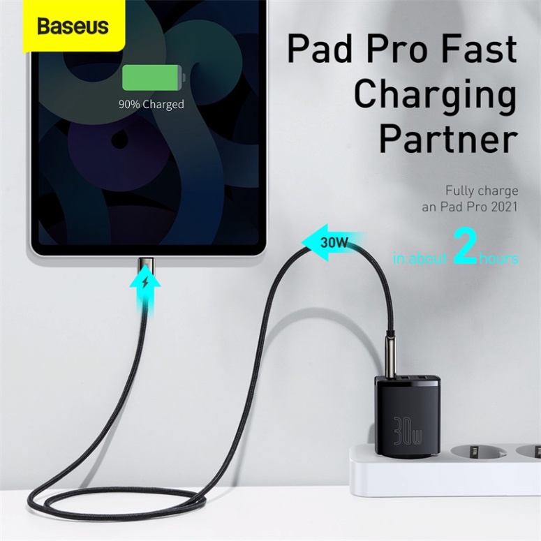 Củ Sạc Nhanh 30w 2 USB + 1 Type C Baseus Tích Hợp PD/QC3.0 - TopEcom