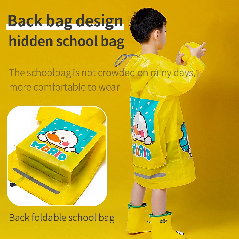 Áo mưa Cheerful Mario bằng eva in hoạt họa nhiều mẫu tùy chọn dễ thương cho bé 80-140cm 2022 mới