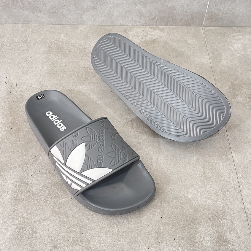 Dép nam quai ngang DAS quai cao su dập in logo. dép lê unisex đế đúc chống nước Full Box - Lux Store