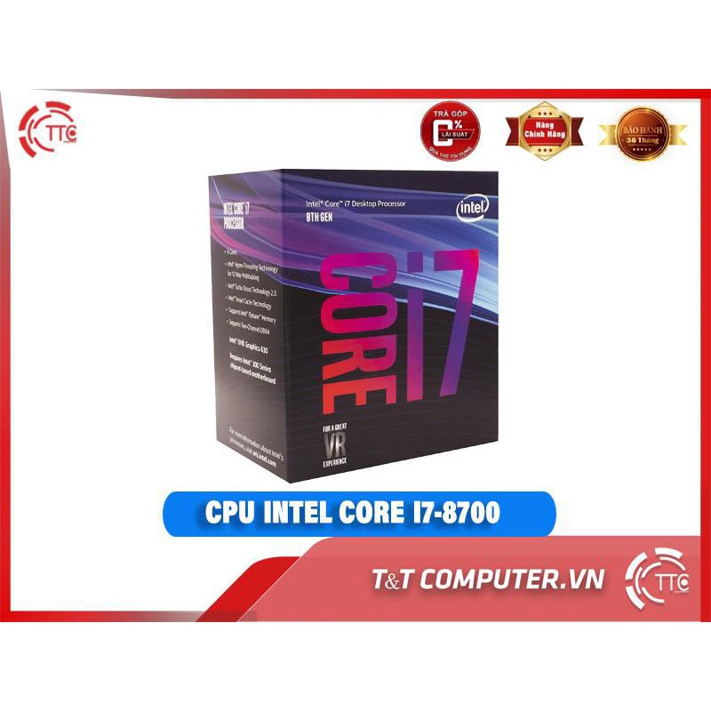 CPU INTEL CORE I7 8700 BOX CHÍNH HÃNG