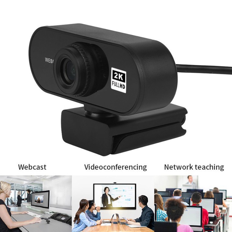 Webcam máy tính FullHD 1080p -2K Có Mic Thu âm rõ nét - Thu hình cho máy tính, pc, TV, để bàn - Rõ nét - Chân thực