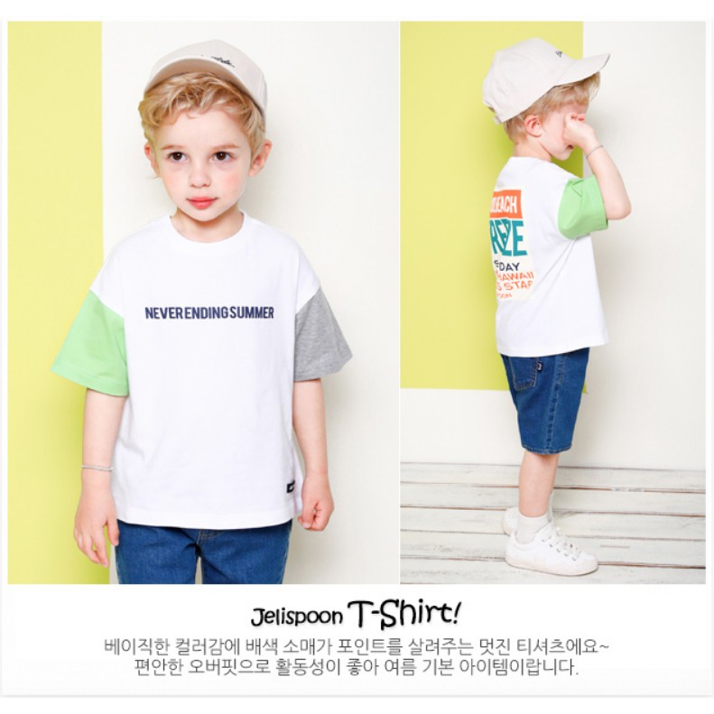 (110,120) Áo cộc tay cotton xuất Hàn Jelispoon JTPUTS11