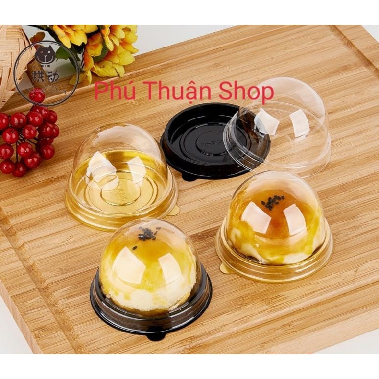 BỘ 50 HỘP TRÒN  ĐỰNG BÁNH 80 GRAM ĐẾ VÀNG/ĐẾ ĐEN