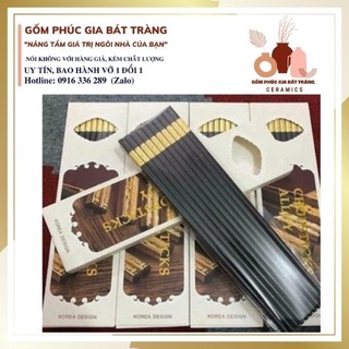Bộ 10 đôi đũa mạ vàng - đũa ăn cao cấp hàn quốc
