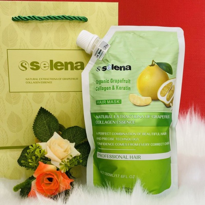 Kem Hấp Tóc Tinh Chất Bưởi Selena 500ml Chống Rụng Tóc, Kích Thích Mọc Tóc Hàng Chính Hãng Cao Cấp