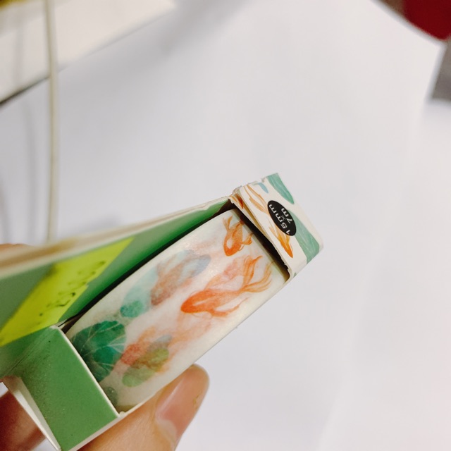 Băng dính trang trí Washi tape mẫu hoa sen 1