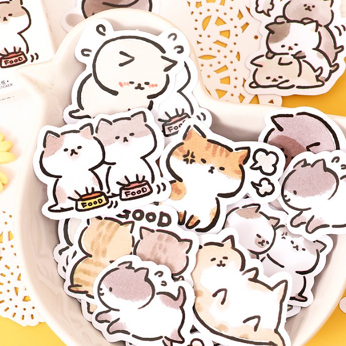 45 Miếng Dán Trang Trí Hình Mèo Dễ Thương Winzige | BigBuy360 - bigbuy360.vn