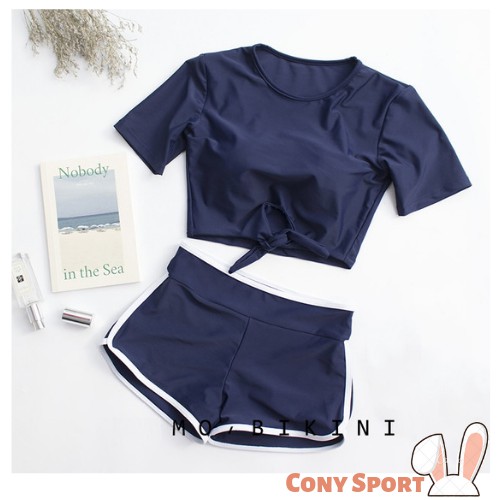 Bộ Đồ Bơi Đi Tắm Biển Nữ Bikini 2 Mảnh (Set Áo Bra Và Quần Lót) 1903 Blue II NAM CONY SPORT