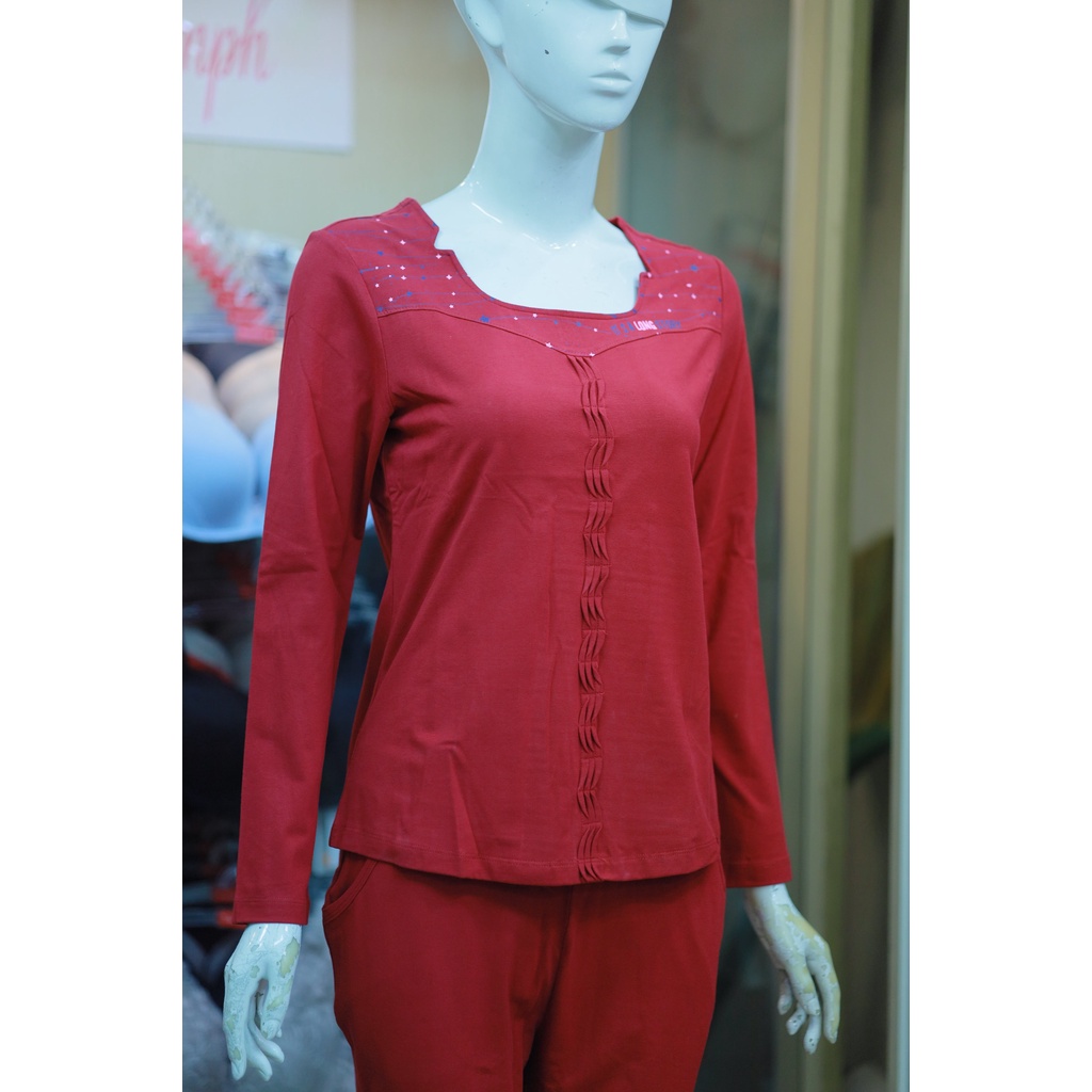 [CHÍNH HÃNG] Bộ đồ thu đông mặc nhà cotton cao cấp WINNY - SET dài tay quần dài đẹp, nữ tính | BigBuy360 - bigbuy360.vn