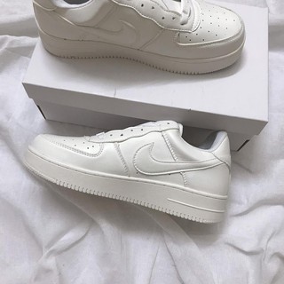Giày AF1 Trắng Da Hai Lớp, Đế Đúc (36-43)