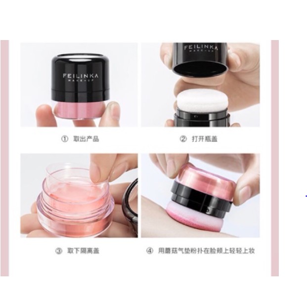 Phấn Má Dạng Bột Sẵn Mút Cực Xinh Feilinka, Có Sẵn Gương Tiện Lợi | BigBuy360 - bigbuy360.vn