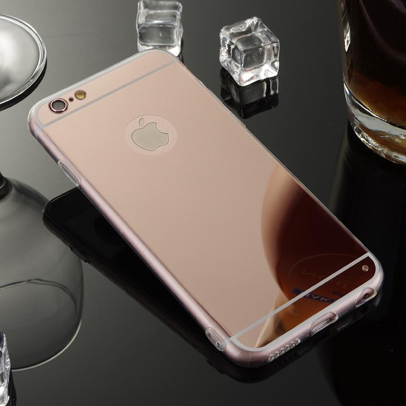 For iPhone 6 6s/6 Plus 6s Plus Mirror Soft TPU Silicone Back Case
