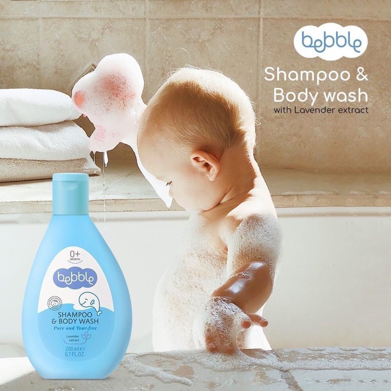 Sữa tắm gội cho bé BUBBLE Shampoo &amp; Body Wash 400ml