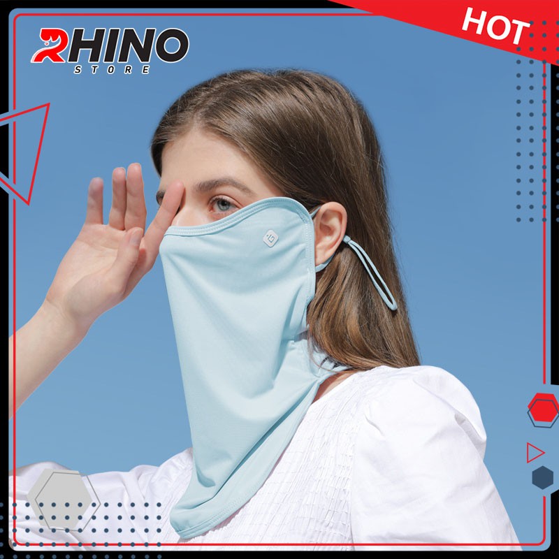 Khẩu trang băng lụa, chống nắng cao cấp Rhino S201, khẩu trang nam nữ, chống tia UV, chống bụi, UPF50+