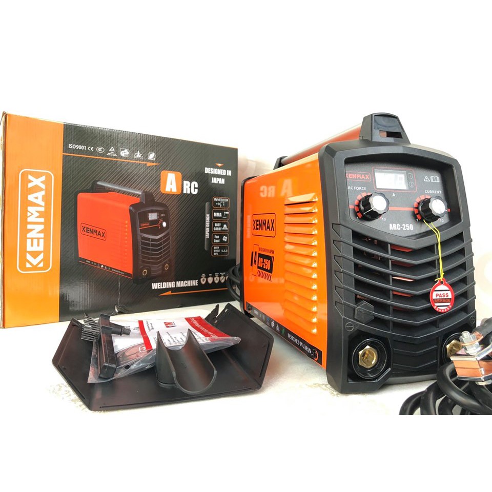 Máy hàn công nghiệp Kenmax ARC 250 chuyên que hàn 4MM - Tặng dây 8m dây hàn