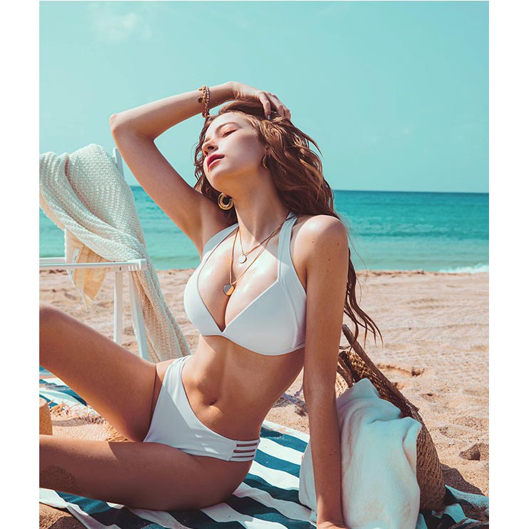 Áo bikini push up trơn dây bản lớn nữ Air Space 2020110001